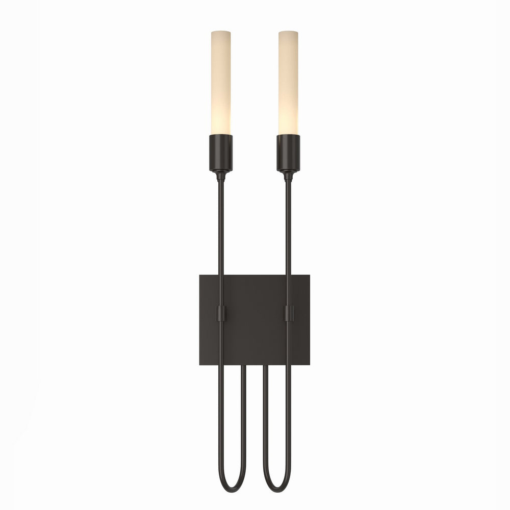 Hubbardton Forge - Two Light Wall Sconce - Lisse - Oil Rubbed Bronze- Union Lighting Luminaires Decor