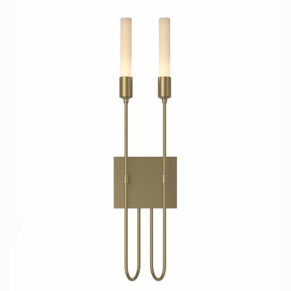 Hubbardton Forge - Two Light Wall Sconce - Lisse - Modern Brass- Union Lighting Luminaires Decor