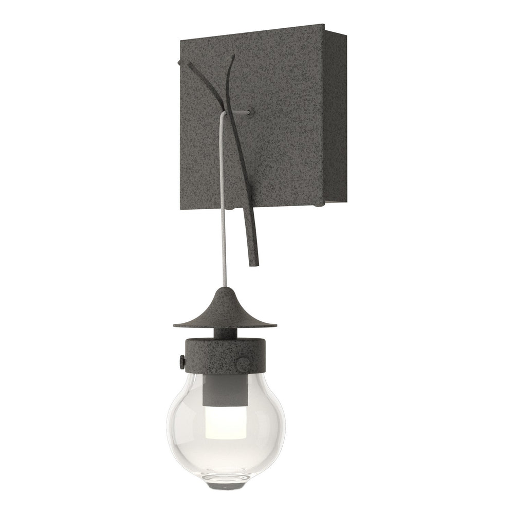 Hubbardton Forge - One Light Wall Sconce - Kiwi - Natural Iron- Union Lighting Luminaires Decor