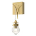 Hubbardton Forge - One Light Wall Sconce - Kiwi - Modern Brass- Union Lighting Luminaires Decor