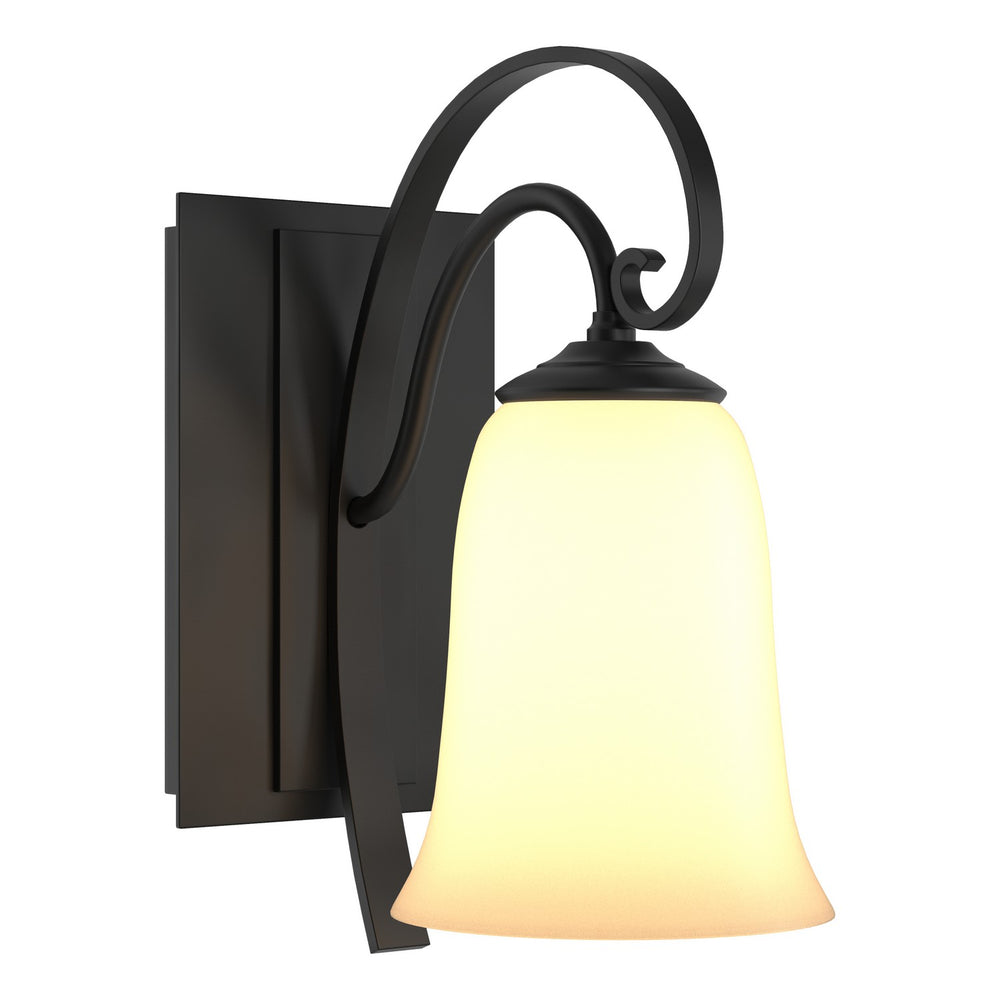 Hubbardton Forge - One Light Wall Sconce - Scroll - Black- Union Lighting Luminaires Decor