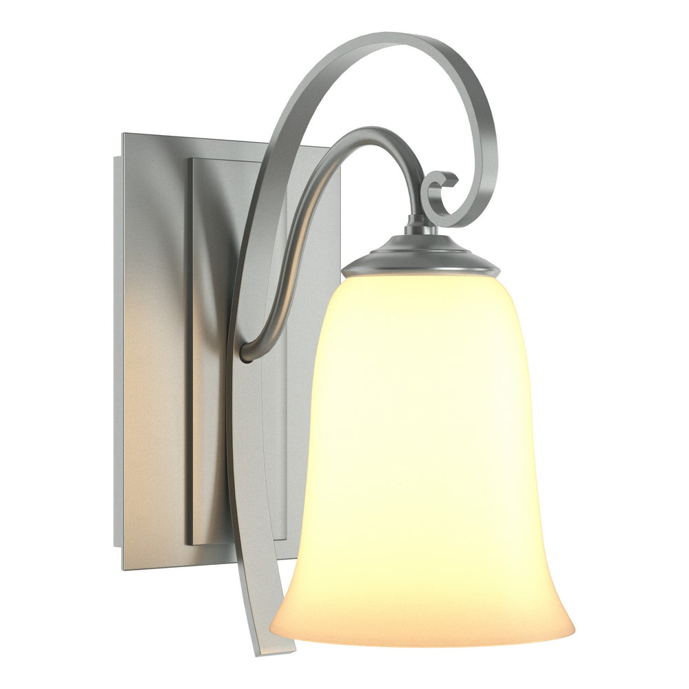 Hubbardton Forge - One Light Wall Sconce - Scroll - Vintage Platinum- Union Lighting Luminaires Decor