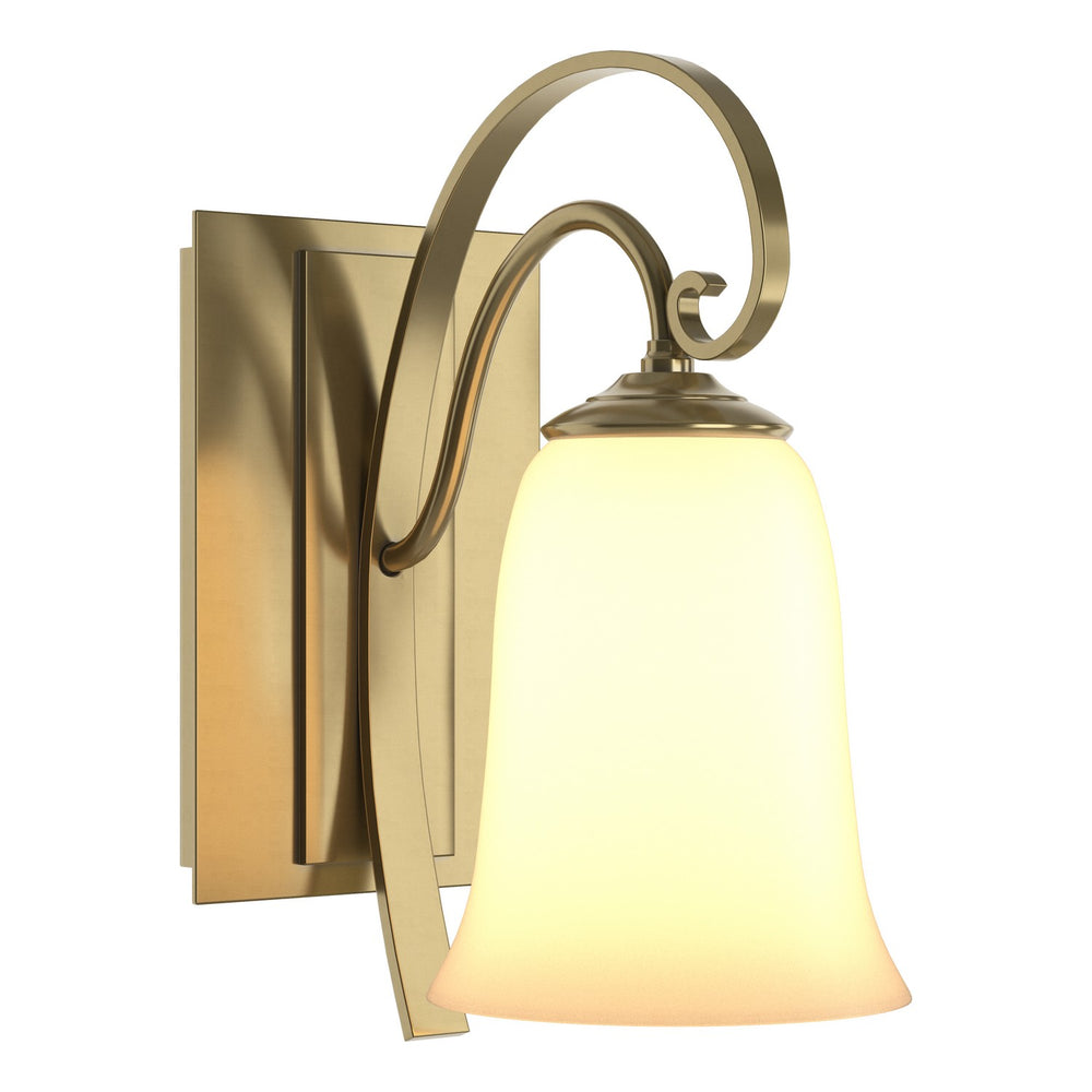 Hubbardton Forge - One Light Wall Sconce - Scroll - Modern Brass- Union Lighting Luminaires Decor