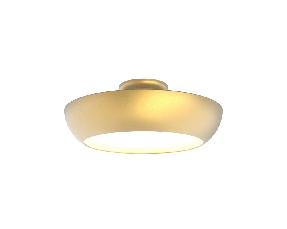 DVI Canada - LED Semi-Flush Mount - Antares Cct - Brass w/Vodka Ice Glass- Union Lighting Luminaires Decor