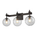 DVI Canada - Three Light Vanity - Courcelette - Graphite w/Clear Glass- Union Lighting Luminaires Decor