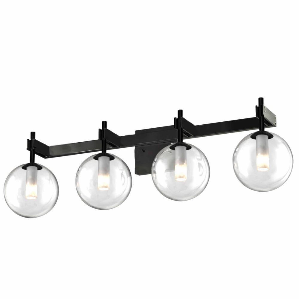 DVI Canada - Four Light Vanity - Courcelette - Graphite w/Clear Glass- Union Lighting Luminaires Decor