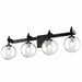 DVI Canada - Four Light Vanity - Courcelette - Graphite w/Clear Glass- Union Lighting Luminaires Decor