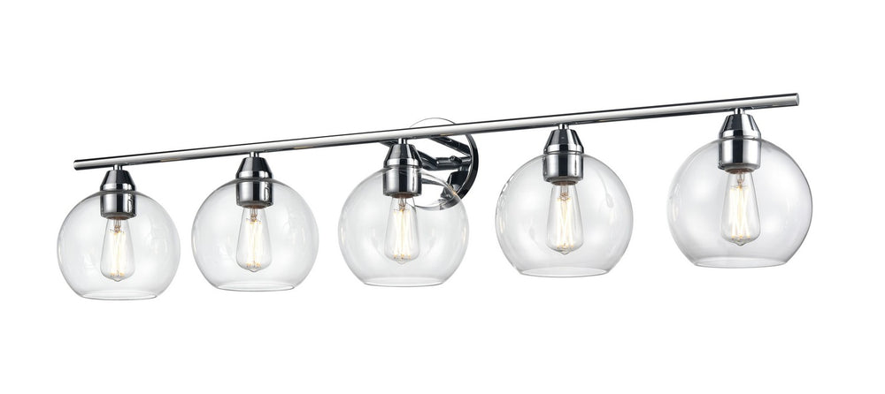 DVI Canada - Five Light Vanity - Andromeda - Chrome w/Clear Glass- Union Lighting Luminaires Decor