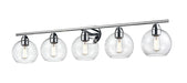 DVI Canada - Five Light Vanity - Andromeda - Chrome w/Clear Glass- Union Lighting Luminaires Decor