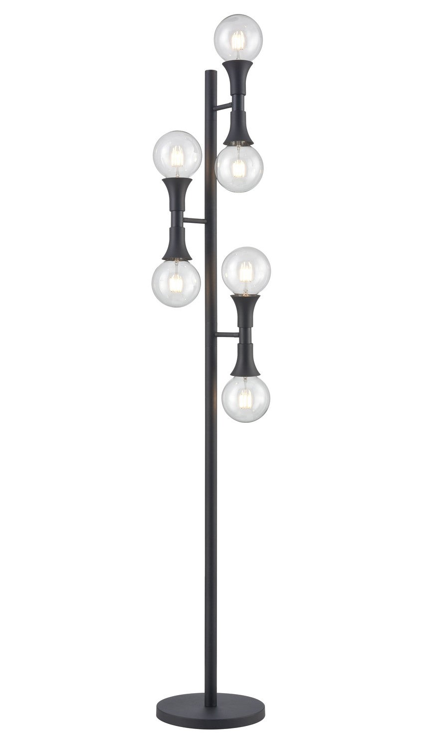 DVI Canada - Six Light Floor Lamp - French Quarter - Ebony- Union Lighting Luminaires Decor