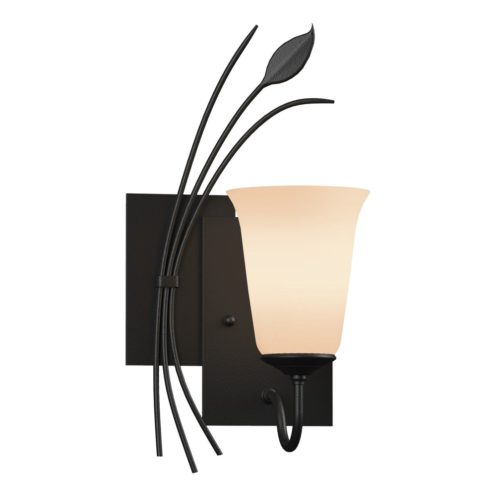 Hubbardton Forge - One Light Wall Sconce - Leaf - Black- Union Lighting Luminaires Decor
