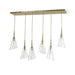 Palecek - Six Light Linear Chandelier - Veraldi - Brass- Union Lighting Luminaires Decor