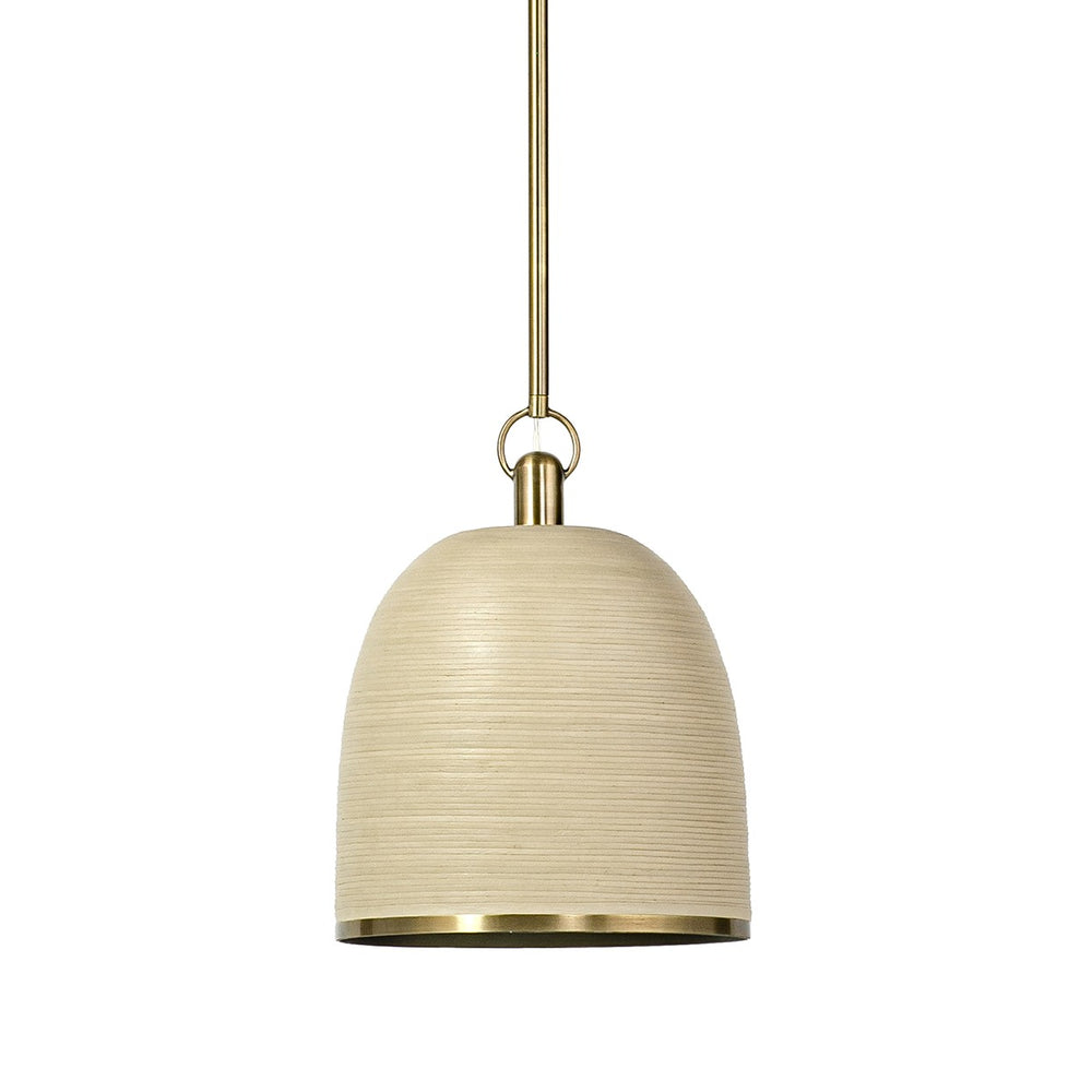Palecek Canada - Pendant - Rivoli Leather - Antique Brass- Union Lighting Luminaires Decor