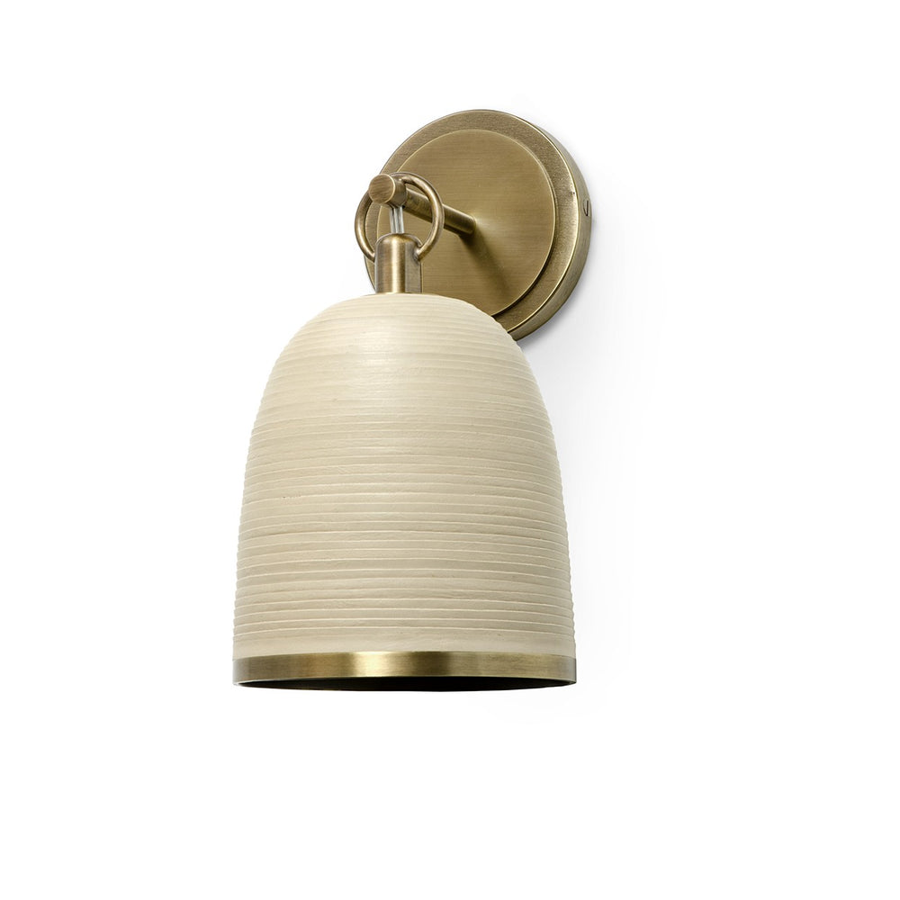 Palecek Canada - Wall Sconce - Rivoli Leather - Antique Brass- Union Lighting Luminaires Decor