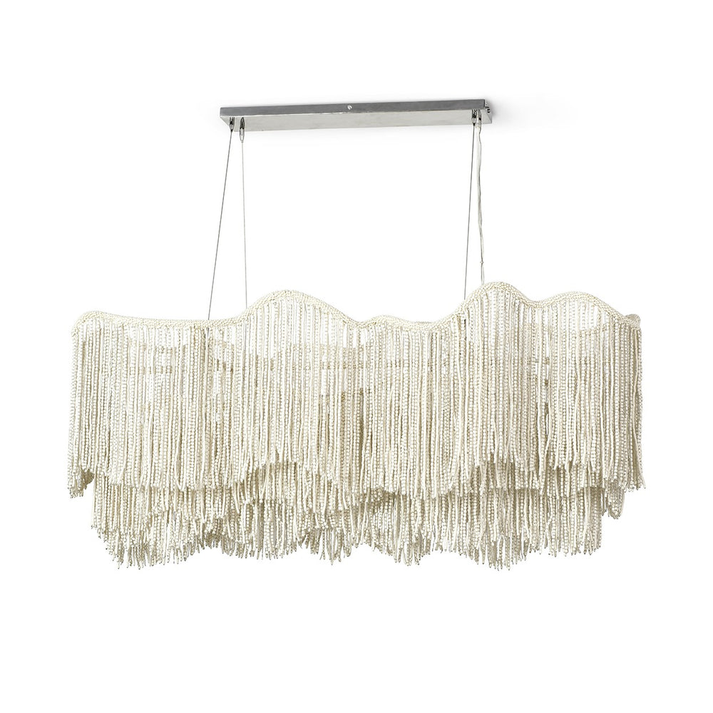 Palecek - Six Light Chandelier - Elena - Brushed Nickel Plated- Union Lighting Luminaires Decor