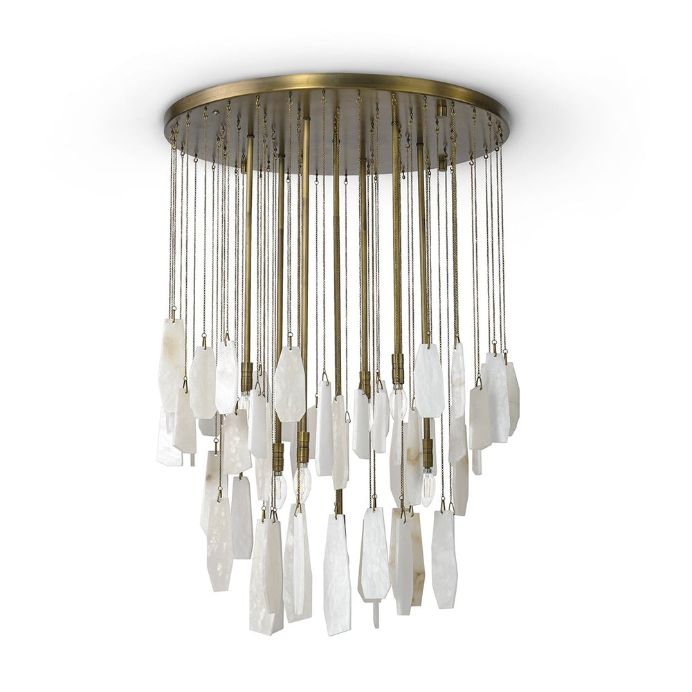 Palecek - Seven Light Chandelier - Cordelia - Antique Brass- Union Lighting Luminaires Decor