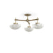 Palecek - Three Light Semi Flush Mount - Cicero - Champagne Brass- Union Lighting Luminaires Decor