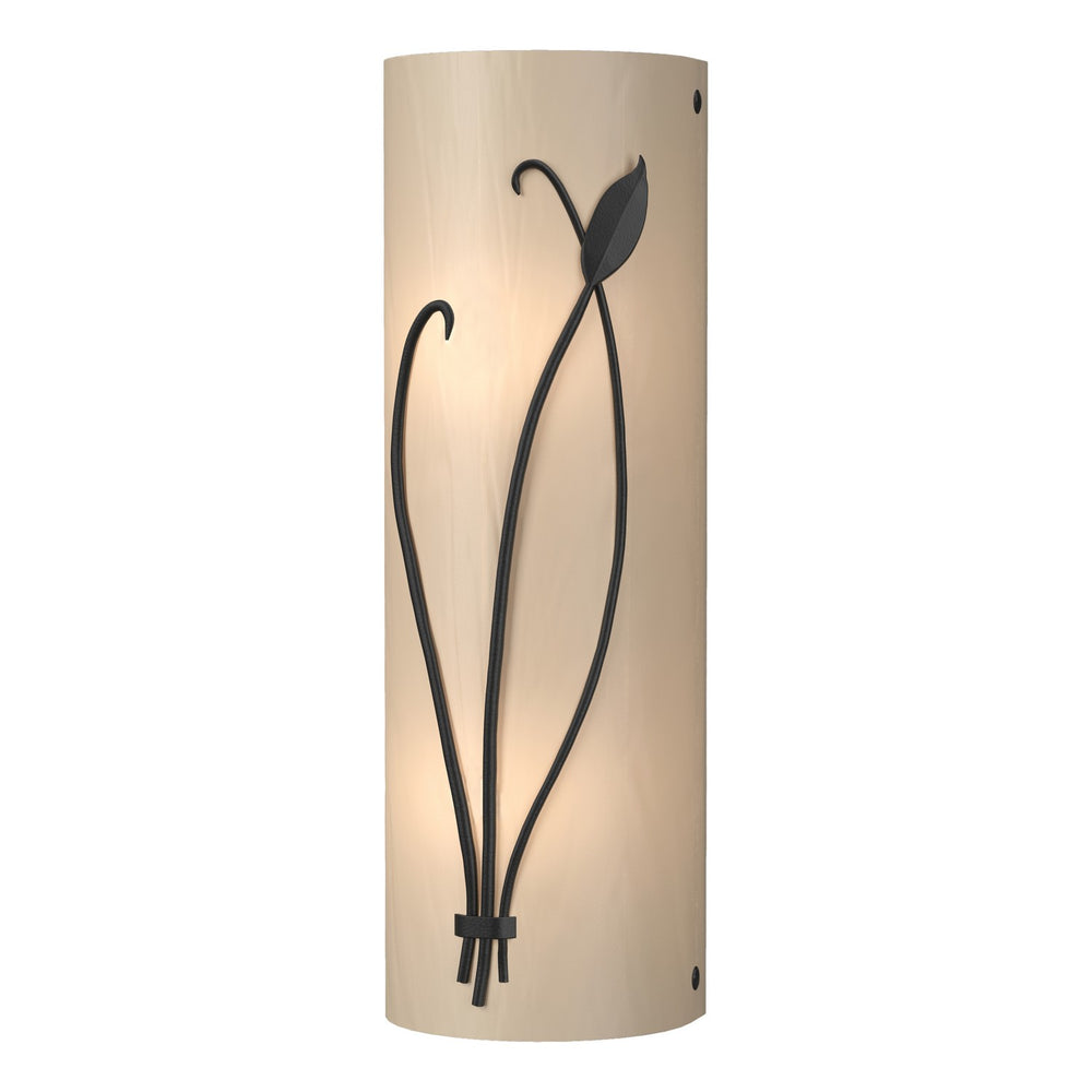 Hubbardton Forge - Two Light Wall Sconce - Leaf - Black- Union Lighting Luminaires Decor