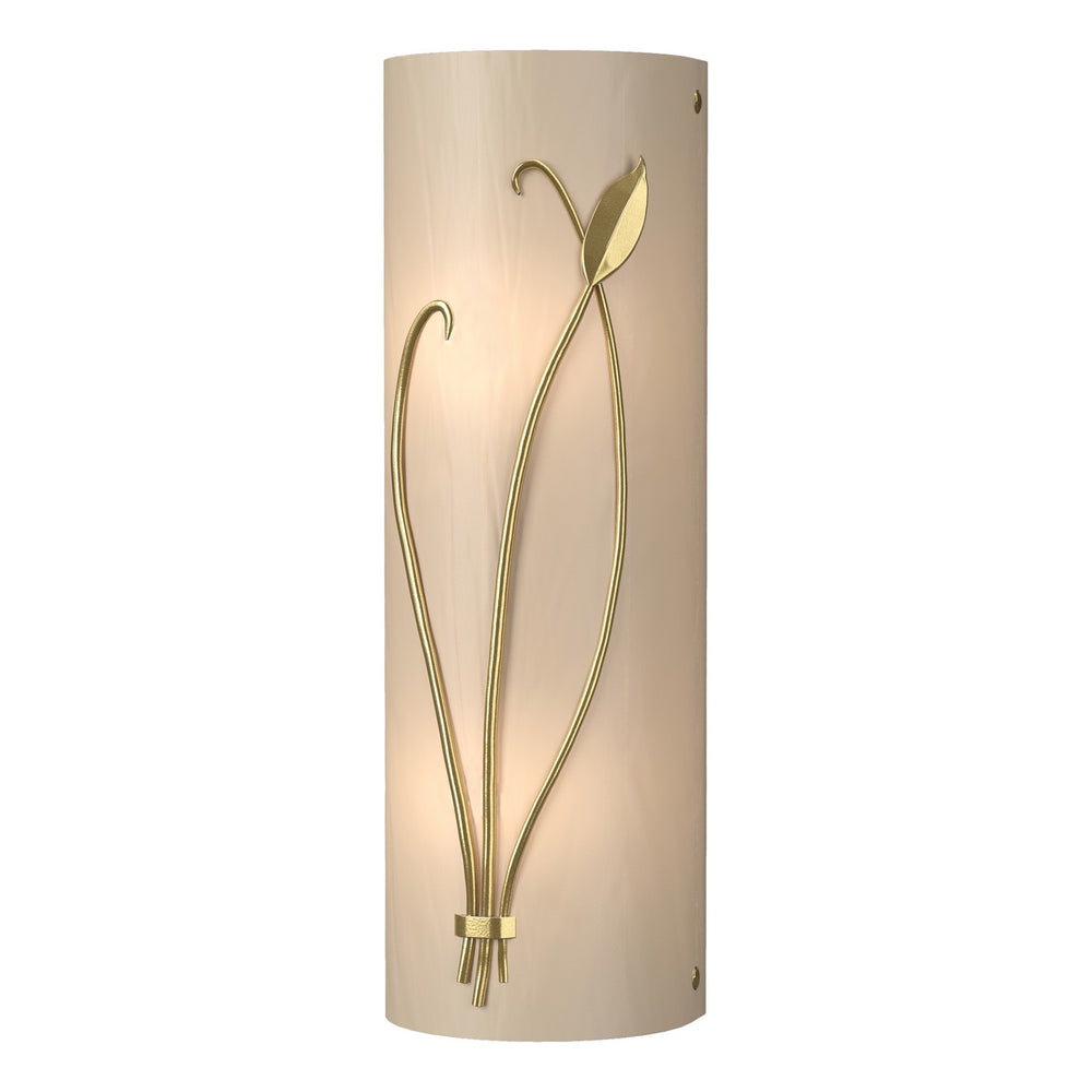 Hubbardton Forge - Two Light Wall Sconce - Leaf - Modern Brass- Union Lighting Luminaires Decor