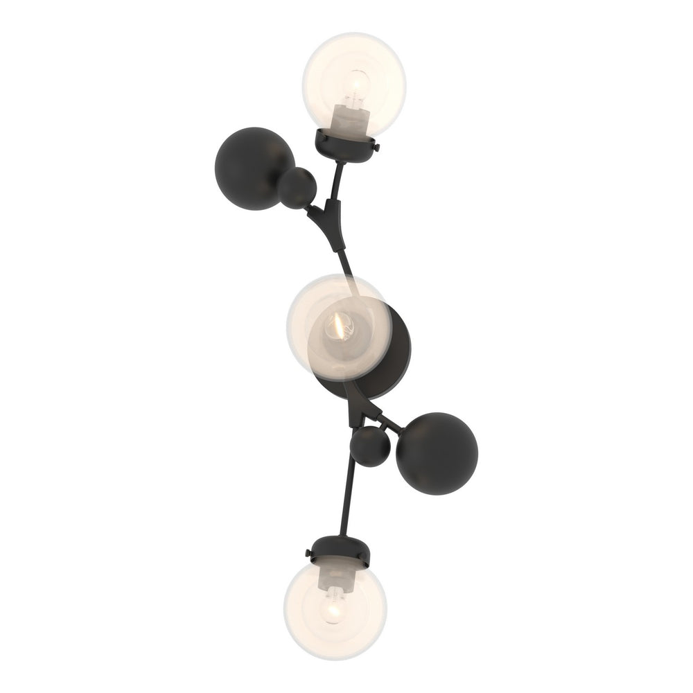 Hubbardton Forge - Three Light Wall Sconce - Sprig - Black- Union Lighting Luminaires Decor