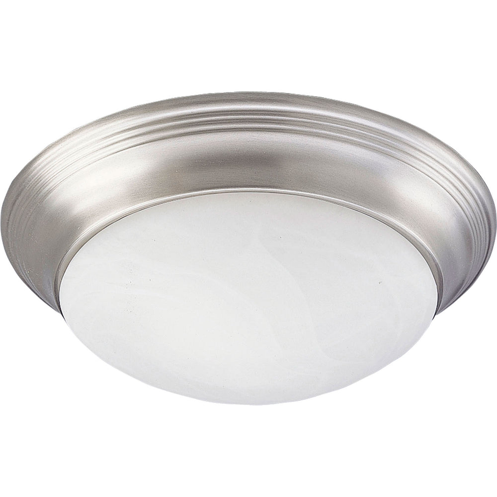 Progress Canada - Two Light Flush Mount - Alabaster Glass - Brushed Nickel- Union Lighting Luminaires Decor