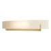 Hubbardton Forge - Two Light Wall Sconce - Axis - Modern Brass- Union Lighting Luminaires Decor