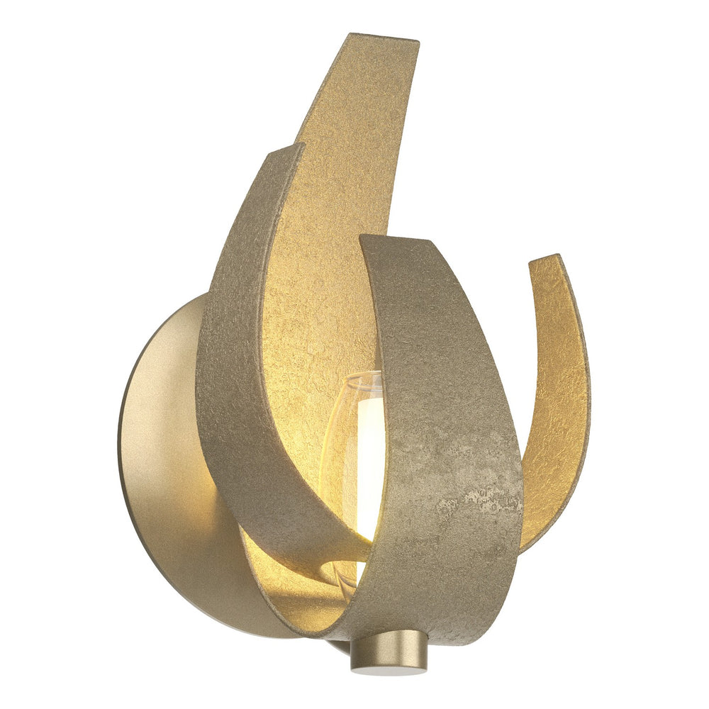Hubbardton Forge - One Light Wall Sconce - Corona - Soft Gold- Union Lighting Luminaires Decor