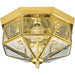 Progress Canada - Four Light Flush Mount - Beveled Glass - Polished Brass- Union Lighting Luminaires Decor