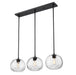 Z-Lite Canada - Three Light Linear Chandelier - Chloe - Matte Black- Union Lighting Luminaires Decor