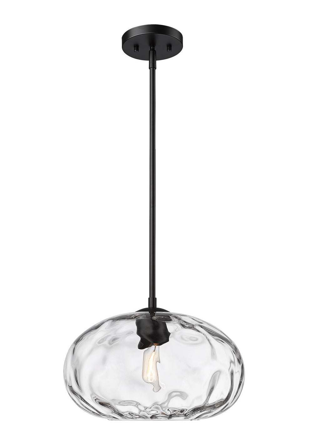 Z-Lite Canada - One Light Pendant - Chloe - Matte Black- Union Lighting Luminaires Decor