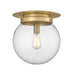 Z-Lite Canada - One Light Flush Mount - Calhoun - Heritage Brass- Union Lighting Luminaires Decor