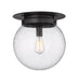 Z-Lite Canada - One Light Flush Mount - Calhoun - Matte Black- Union Lighting Luminaires Decor