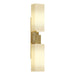 Hubbardton Forge - Two Light Wall Sconce - Ondrian - Modern Brass- Union Lighting Luminaires Decor