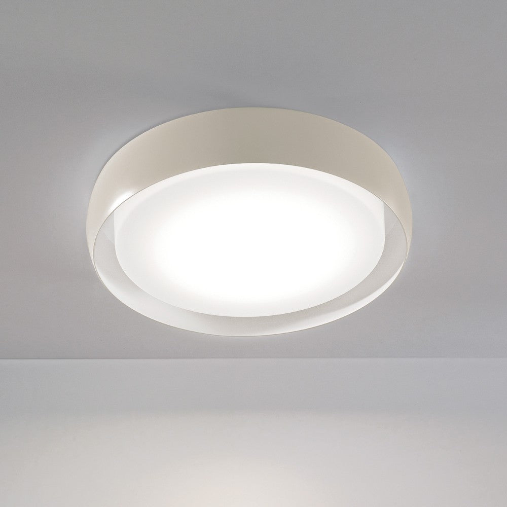 Zafferano - One Light Wall / Ceiling Mount - Treviso - White Grey- Union Lighting Luminaires Decor