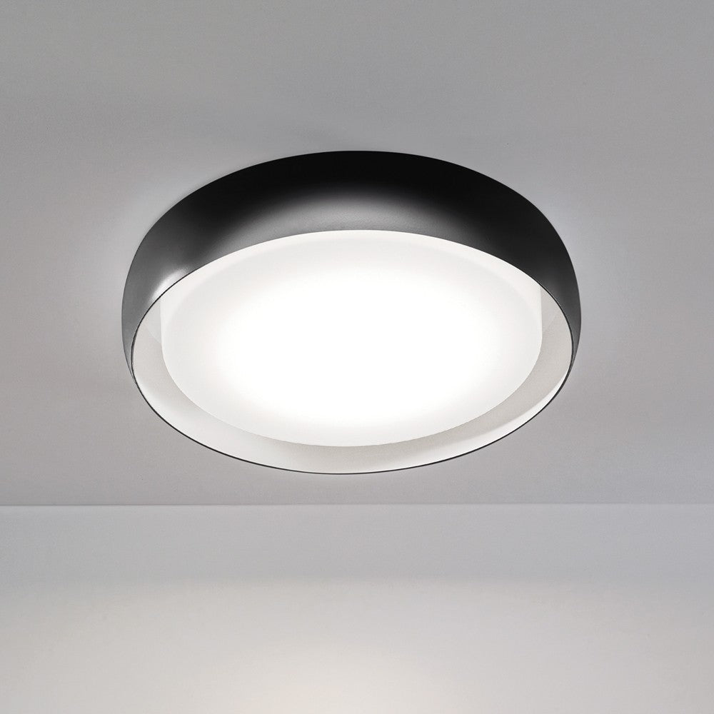 Zafferano - Two Light Wall / Ceiling Mount - Treviso - White Black- Union Lighting Luminaires Decor