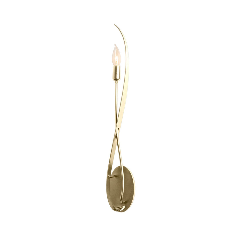 Hubbardton Forge - One Light Wall Sconce - Willow - Modern Brass- Union Lighting Luminaires Decor