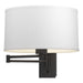 Hubbardton Forge - One Light Wall Sconce - Simple Lines - Black- Union Lighting Luminaires Decor