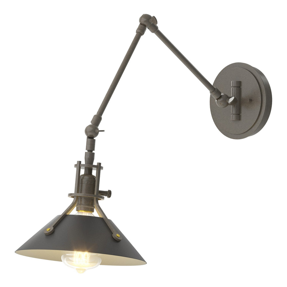 Hubbardton Forge - One Light Wall Sconce - Henry - Dark Smoke- Union Lighting Luminaires Decor