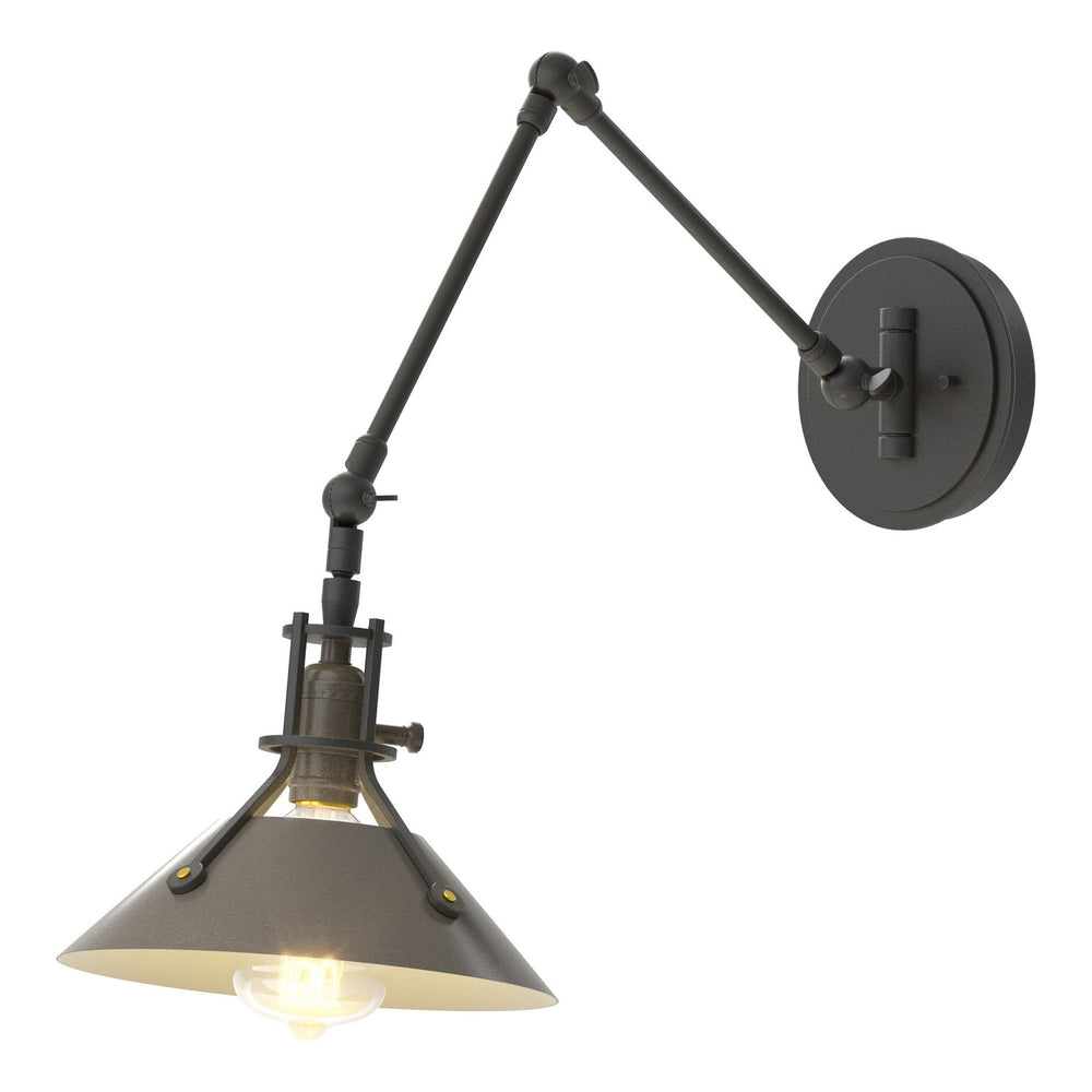 Hubbardton Forge - One Light Wall Sconce - Henry - Black- Union Lighting Luminaires Decor