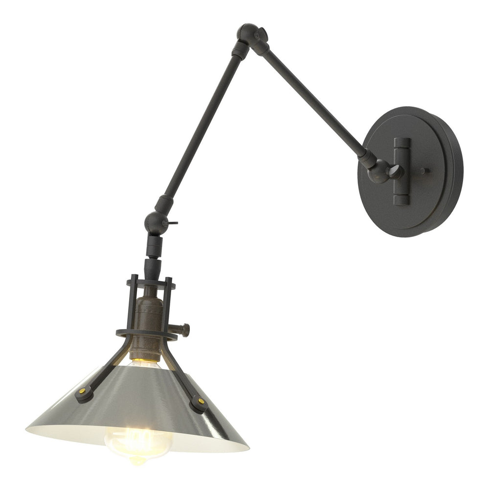Hubbardton Forge - One Light Wall Sconce - Henry - Black- Union Lighting Luminaires Decor