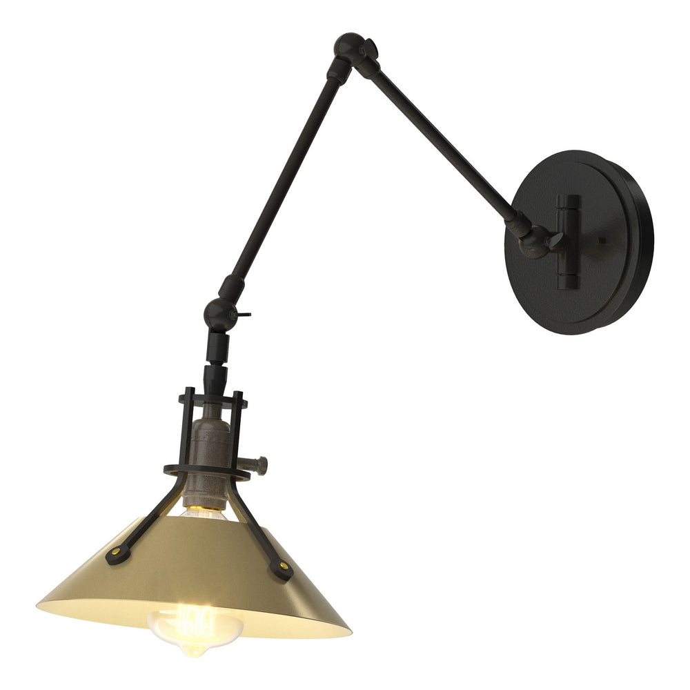 Hubbardton Forge - One Light Wall Sconce - Henry - Black- Union Lighting Luminaires Decor