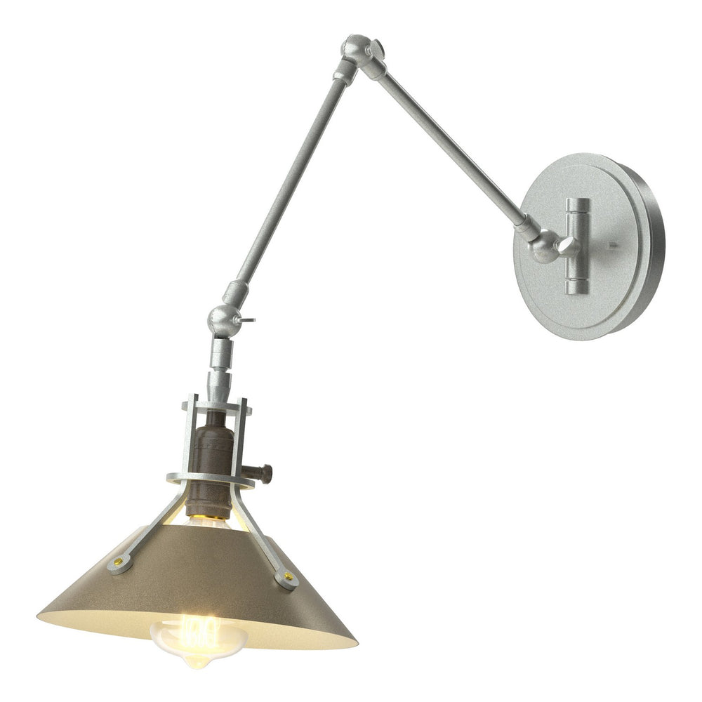 Hubbardton Forge - One Light Wall Sconce - Henry - Vintage Platinum- Union Lighting Luminaires Decor