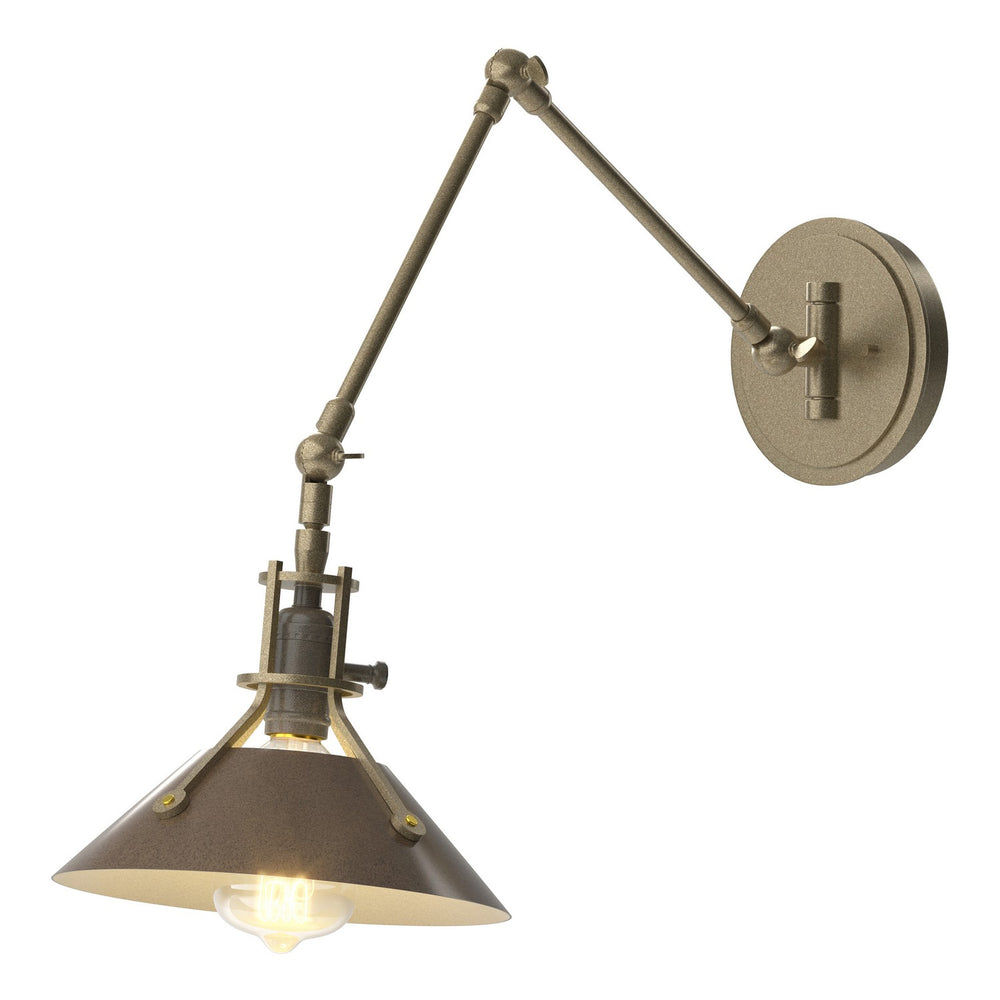 Hubbardton Forge - One Light Wall Sconce - Henry - Soft Gold- Union Lighting Luminaires Decor