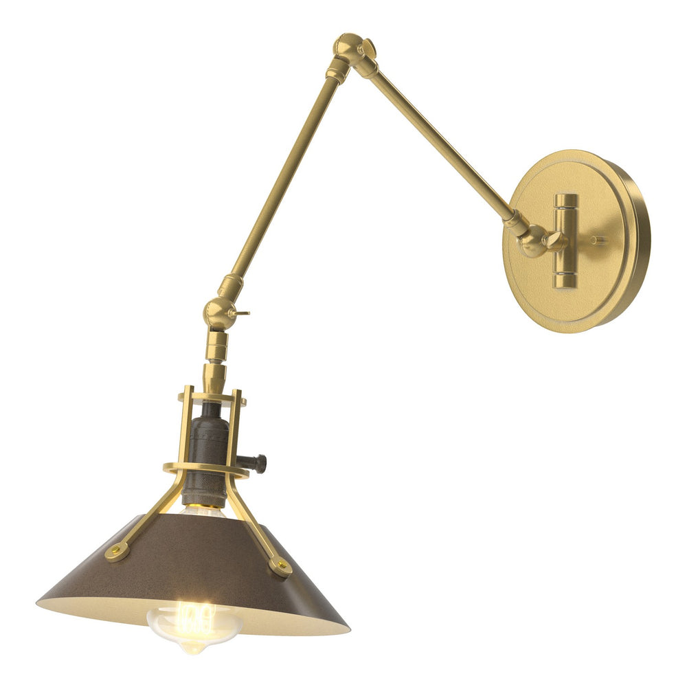 Hubbardton Forge - One Light Wall Sconce - Henry - Modern Brass- Union Lighting Luminaires Decor