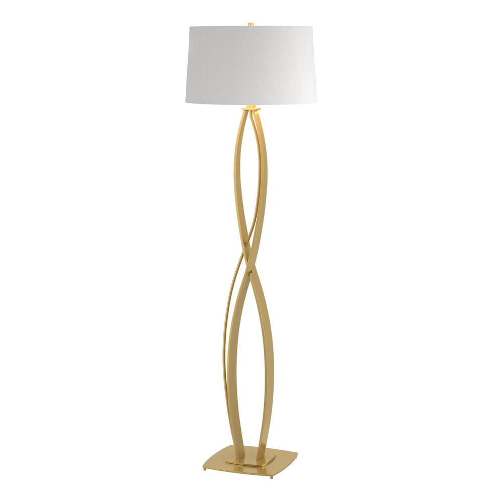 Hubbardton Forge - One Light Floor Lamp - Almost Infinity - Modern Brass- Union Lighting Luminaires Decor