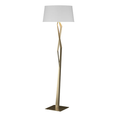 Hubbardton Forge - One Light Floor Lamp - Facet - Soft Gold- Union Lighting Luminaires Decor