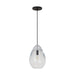 Visual Comfort Modern - One Light Pendant - Alina - Nightshade Black- Union Lighting Luminaires Decor