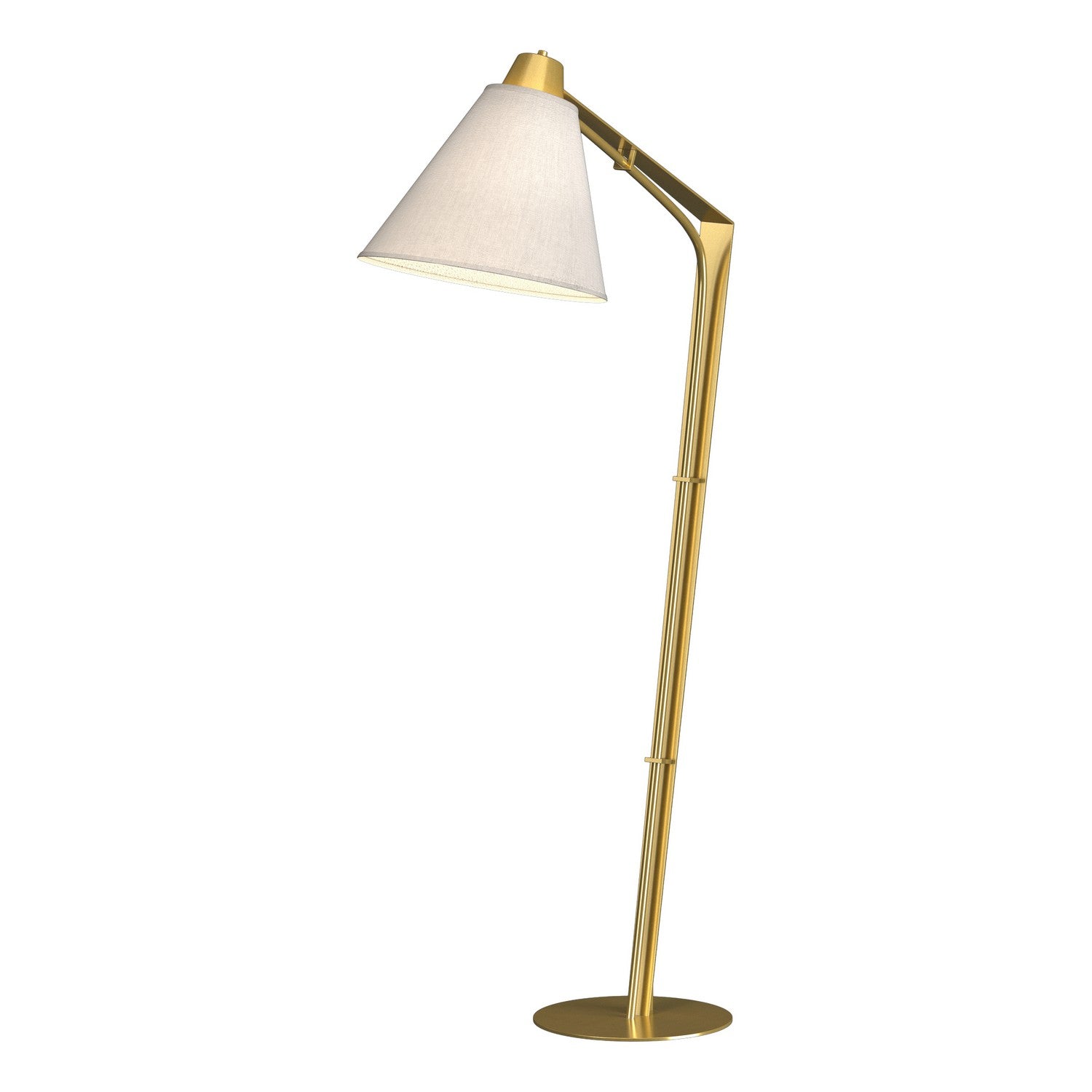 Hubbardton Forge - One Light Floor Lamp - Reach - Modern Brass- Union Lighting Luminaires Decor