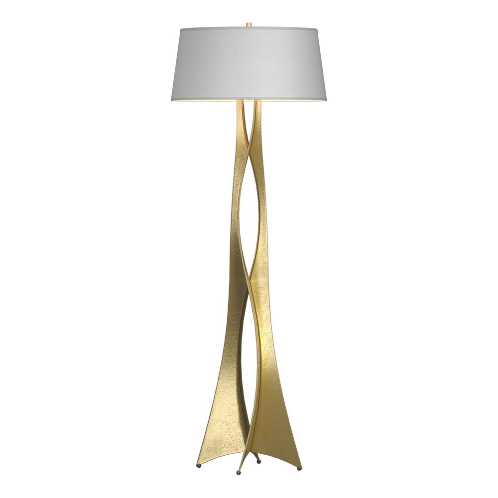 Hubbardton Forge - One Light Floor Lamp - Moreau - Modern Brass- Union Lighting Luminaires Decor