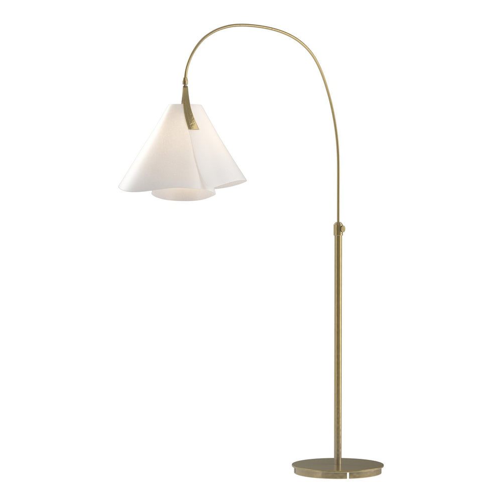 Hubbardton Forge - One Light Floor Lamp - Mobius - Modern Brass- Union Lighting Luminaires Decor